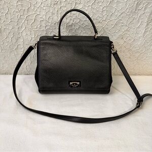Kate Spade Crossbody Handbag Leather Tote Black  Satchel Shoulder Bag  Purse
